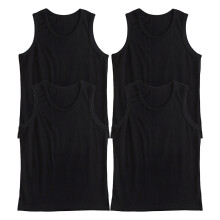 4Pcs Boy Girl Kid Vests Black Cotton Comfortable Sleeveless Waistcoat