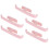Wall Mounted Organizer Rectangular Shoes Storage Rack 5pcs Pink 7