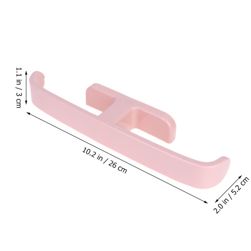 Wall Mounted Organizer Rectangular Shoes Storage Rack 5pcs Pink 1