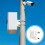 Sturdy White Iron Camera Pole Mounting Bracket for Lanterns 4