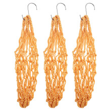 3Pcs Beige Mesh Nylon Chicken Fruit and Vegetable Hanging Feeder Bags