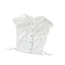 Women's Neck Collar White Fashion Design Embellished 1set