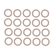 20Pcs Bamboo Wood Rings Baby Accessories Smooth Surface DIY Crafts