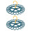 2Pcs Durable Blue Sock Hanger Plastic Drying Rack Windproof Slot Style 4