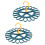 2Pcs Durable Blue Sock Hanger Plastic Drying Rack Windproof Slot Style 8