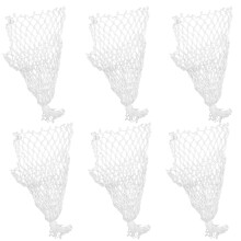 6Pcs Cotton Pool Table Pockets Durable Net Billiard Accessories White