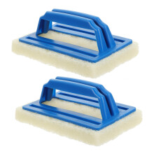 2Pcs Heavy Duty Pool Scrub Brush with Comfort Grip for Swimming Pool and Outdoor Tile Cleaning