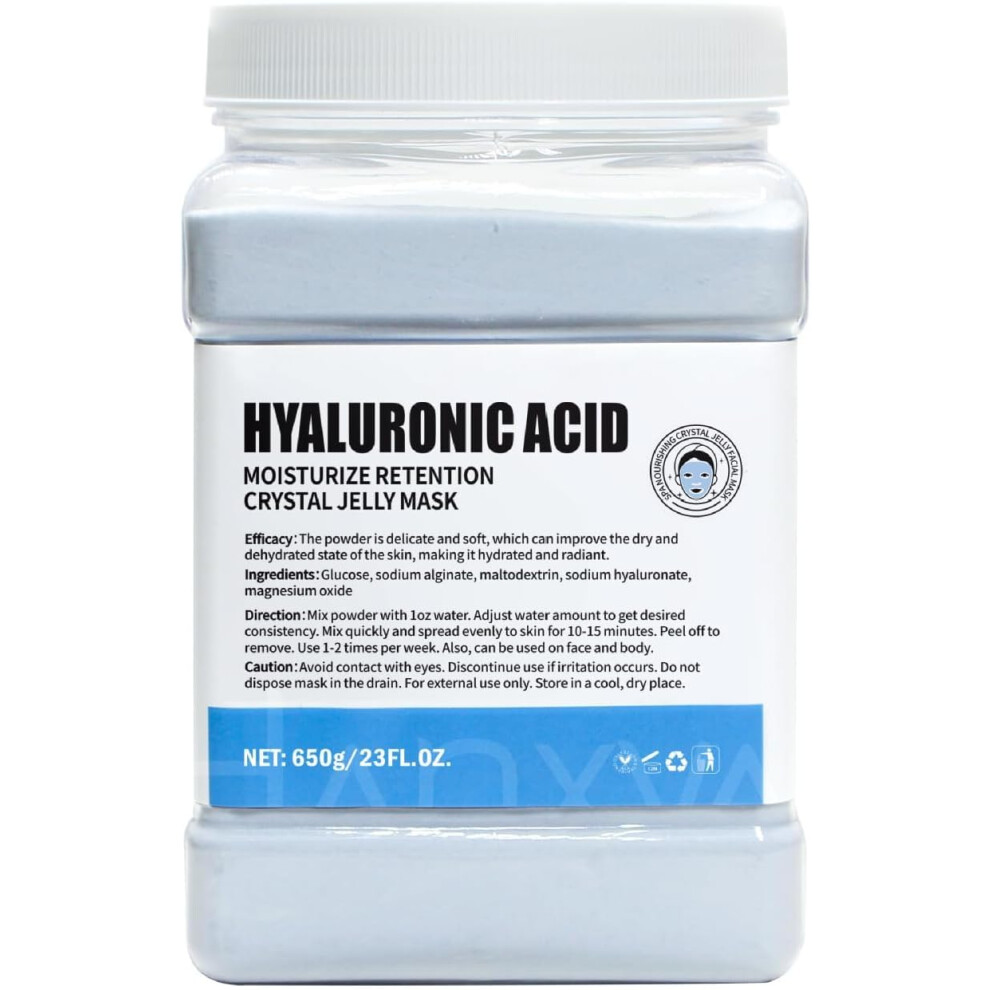 Jelly Face Mask Peel Off Powder 650g Hydrating Hyaluronic Acid Vegan Spa Facial Care