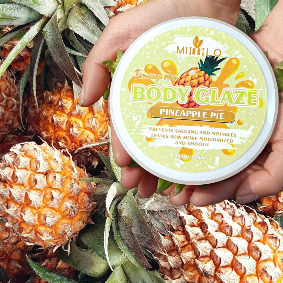 Cream Whipped Body Butter For Dry Skin With Pineapple Scent, Deep Hydration Anti Aging For Women