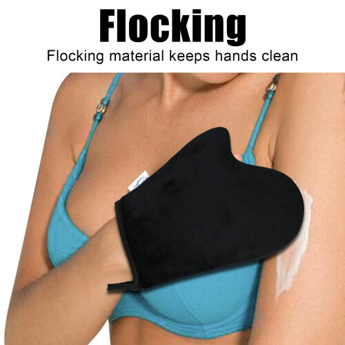 Self Tanning Mitt Reusable Washable Flocking Glove for Even Application and Clean Hands 1