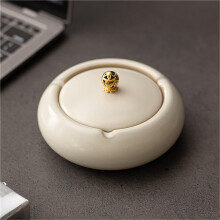 Retro Ceramic Cigar Ashtray with Large Capacity, Vintage Glazed Design for Home or Office