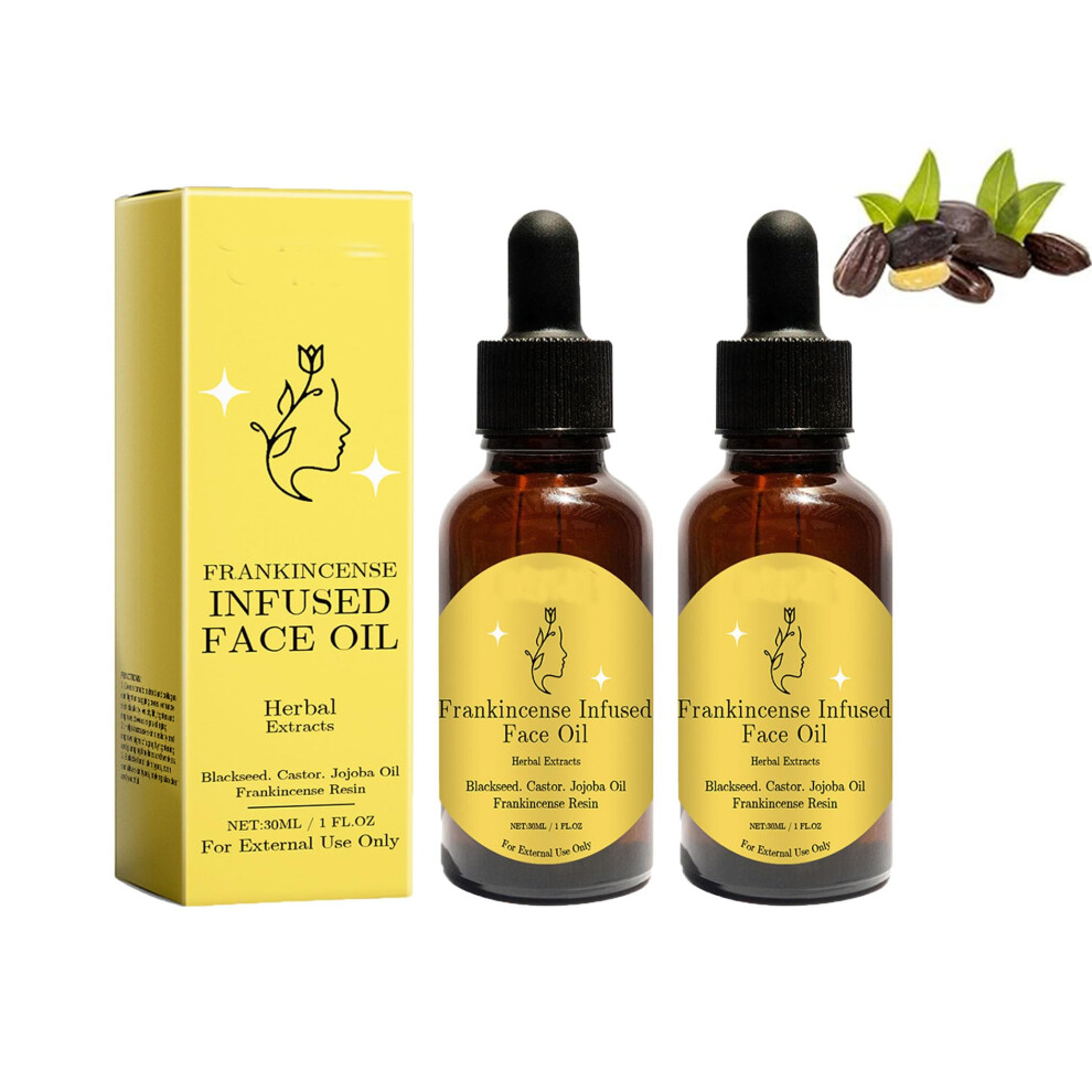 Frankincense Face Oil 30ml Organic Deep Hydration Fast Absorption Facial Moisturizer 2pcs