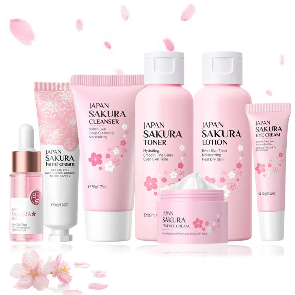 Teen Skincare Set with Sakura Extract, Gentle Complete Routine Gift Kit for Girls Ages 812