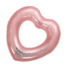 Heart Shaped Inflatable Pool Float Swim Ring for Summer Beach and Pool Party, Thickened PVC, Random Color