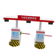 Toy Toll Booth Playset with Movable Cars, Realistic Highway Model for Kids Educational Fun