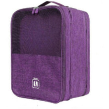 (L, purple) Travel Shoe Bag Holds 3 Pair of Shoes, Shoe Storage Pouch for Travel and Daily Use, Travel Suitcase Shoe Organizer, Waterproof