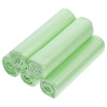 5 Rolls Biodegradable Kitchen Garbage Bags LeakResistant Green Trash Can Liners for Home and Office
