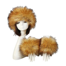 (COLOR 24) 2 Pcs Faux Fur Wrist Cuffs And 1 Headband Ear Warmer Costumes Winter Warm Accessories For Women