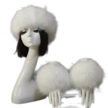 (COLOR 5) 2 Pcs Faux Fur Wrist Cuffs And 1 Headband Ear Warmer Costumes Winter Warm Accessories For Women