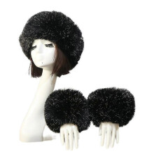(COLOR 28) 2 Pcs Faux Fur Wrist Cuffs And 1 Headband Ear Warmer Costumes Winter Warm Accessories For Women