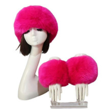 (COLOR 23) 2 Pcs Faux Fur Wrist Cuffs And 1 Headband Ear Warmer Costumes Winter Warm Accessories For Women