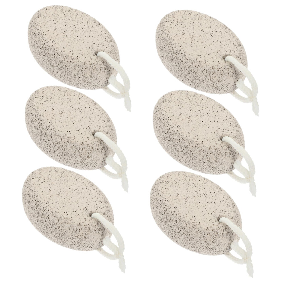 6pcs Foot Callus Remover DoubleSided Volcanic Pumice Stone and Scrubber for Smooth Feet Care