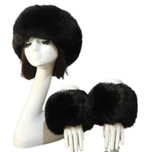 (COLOR 14) 2 Pcs Faux Fur Wrist Cuffs And 1 Headband Ear Warmer Costumes Winter Warm Accessories For Women