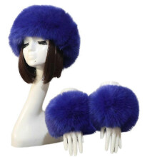 (COLOR 15) 2 Pcs Faux Fur Wrist Cuffs And 1 Headband Ear Warmer Costumes Winter Warm Accessories For Women