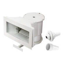 13.5 Inch Wide Mouth Swimming Pool Skimmer for Efficient Cleaning and Easy Assembly White