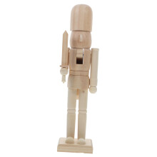 Unfinished Wooden Nutcracker Soldier Figurine DIY Painting Ready Christmas Decoration Ornament