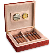 Cedar Wood Travel Cigar Humidor Box with Humidity Seal and Easy 90 Opening