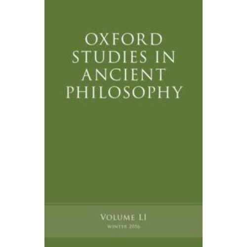 Oxford Studies in Ancient Philosophy Volume 51 Paperback Book