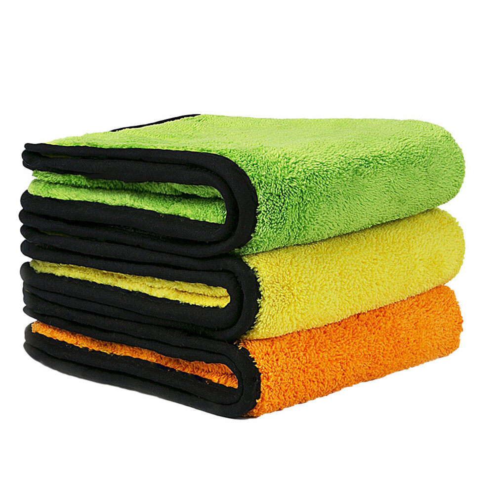 6 Pcs Fleece Car Cleaning Towels For Polishing Waxing Drying Coral 013315530780