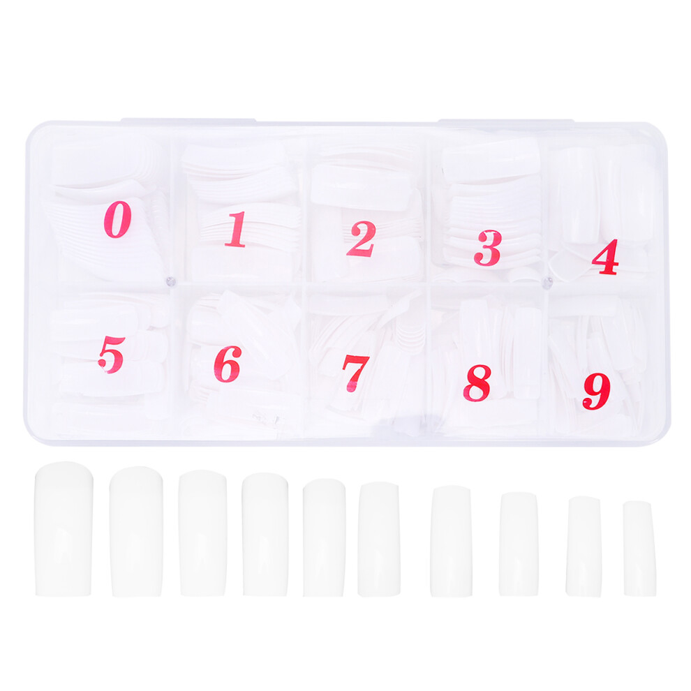 Inoomp White 500Pcs Fake Nails Nail Tips For Manicure Diy Nail Art Stickers