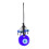 5Pcs Compact Blue Glass Evil Eye Charms Car Ornament Decor 1