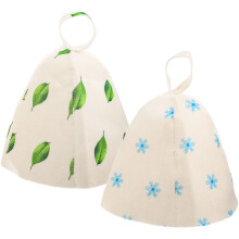 2Pcs Reusable Bathing Sauna Hat For Men Bathing Sauna Home Women