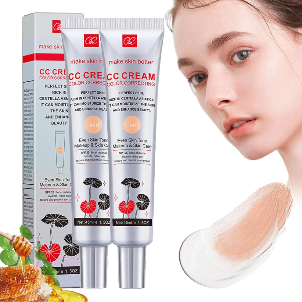 Cream Korean Cc Color Correcting Moisturizing Makeup, Lightweight Waterproof Long Lasting Coverage