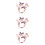 3Pcs 18K Rose Gold Elegant Open Ring With Crystal 6