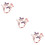 3Pcs 18K Rose Gold Elegant Open Ring With Crystal 7