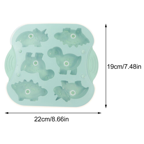 Silicone Green Dinosaur Cake Mold Durable Food-Grade DIY Baking Tool 1
