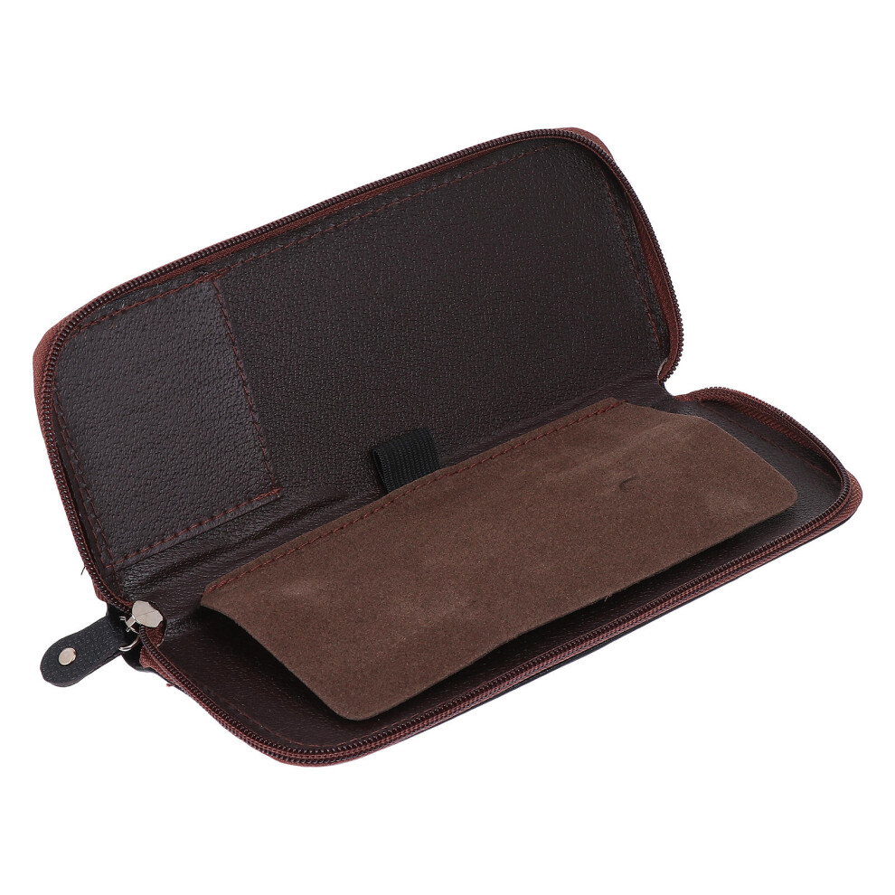 Artibetter Unisex 1Pc Durable Pu Leather Hair Salon Scissor Pouch Double Storage Case
