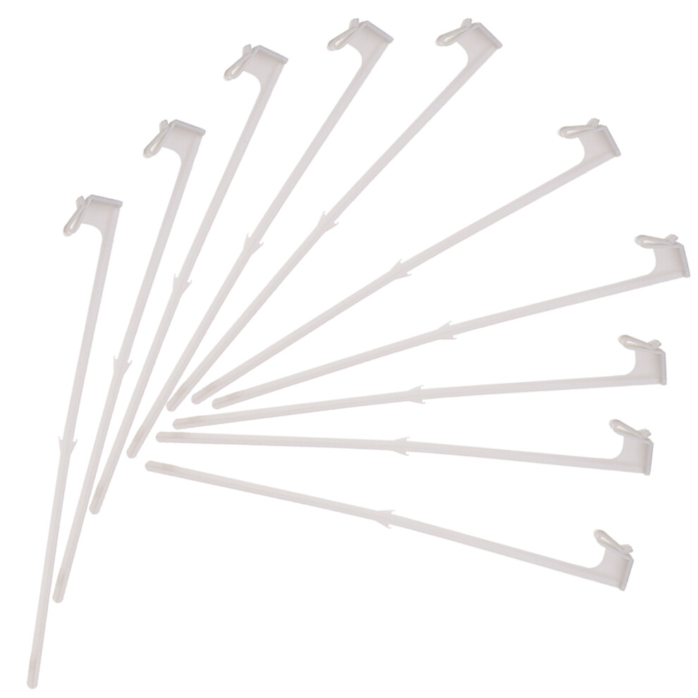 50Pcs Car Window Flagpoles Clip-On Flag Holders For Vehicles White 013540979330