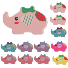 30pcs Colorful Wooden Elephant Push Pins Cute Cartoon Thumbtacks For Bulletin Cork Board Map Marking Household Message Board Supplies