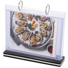 White Clear Acrylic Document Holder Multi-Page Menu Display Stand