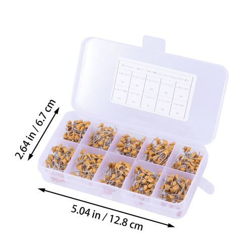 500 Pcs/Set Ceramic Capacitors Electronics Kit For Kids Electrolytic 1