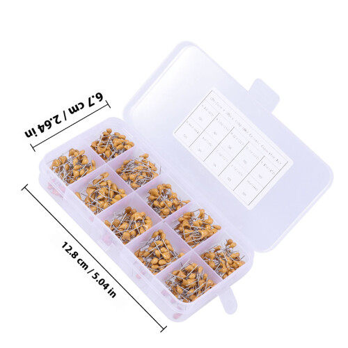 500 Pcs/Set Ceramic Capacitors Electronics Kit For Kids Electrolytic 2