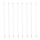 8pcs white plastic vertical blind wand for venetian blinds 10