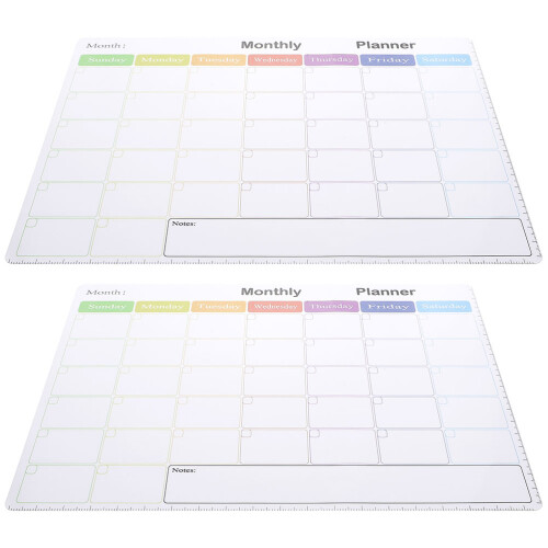 Magnetic Whiteboard Fridge Magnetic Writing Boards Multi 2pcs
