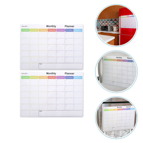Magnetic Whiteboard Fridge Magnetic Writing Boards Multi 2pcs 2