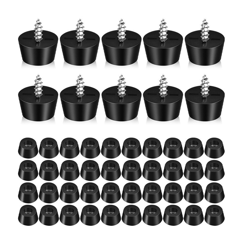 100Pcs Black Rubber Furniture Leveling Feet Noise Reduction Pads 3062267890944